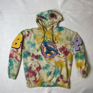 Marvel Black Panther Wakanda Warrior King Tie Dye Hoodie Mens Large Multicolor